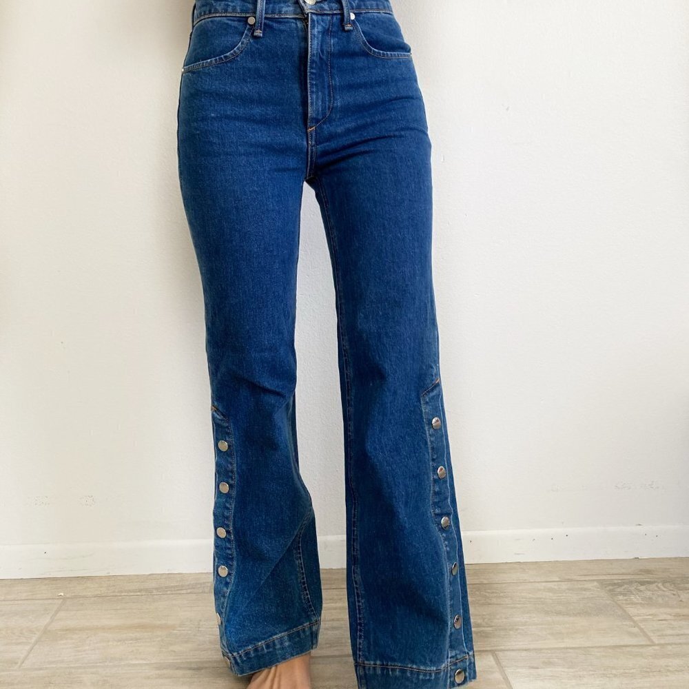 RAG & BONE Flare Button Jeans 24 - Picture 5 of 5